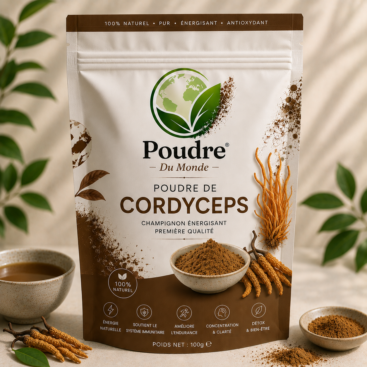 Poudre de Cordyceps 100g