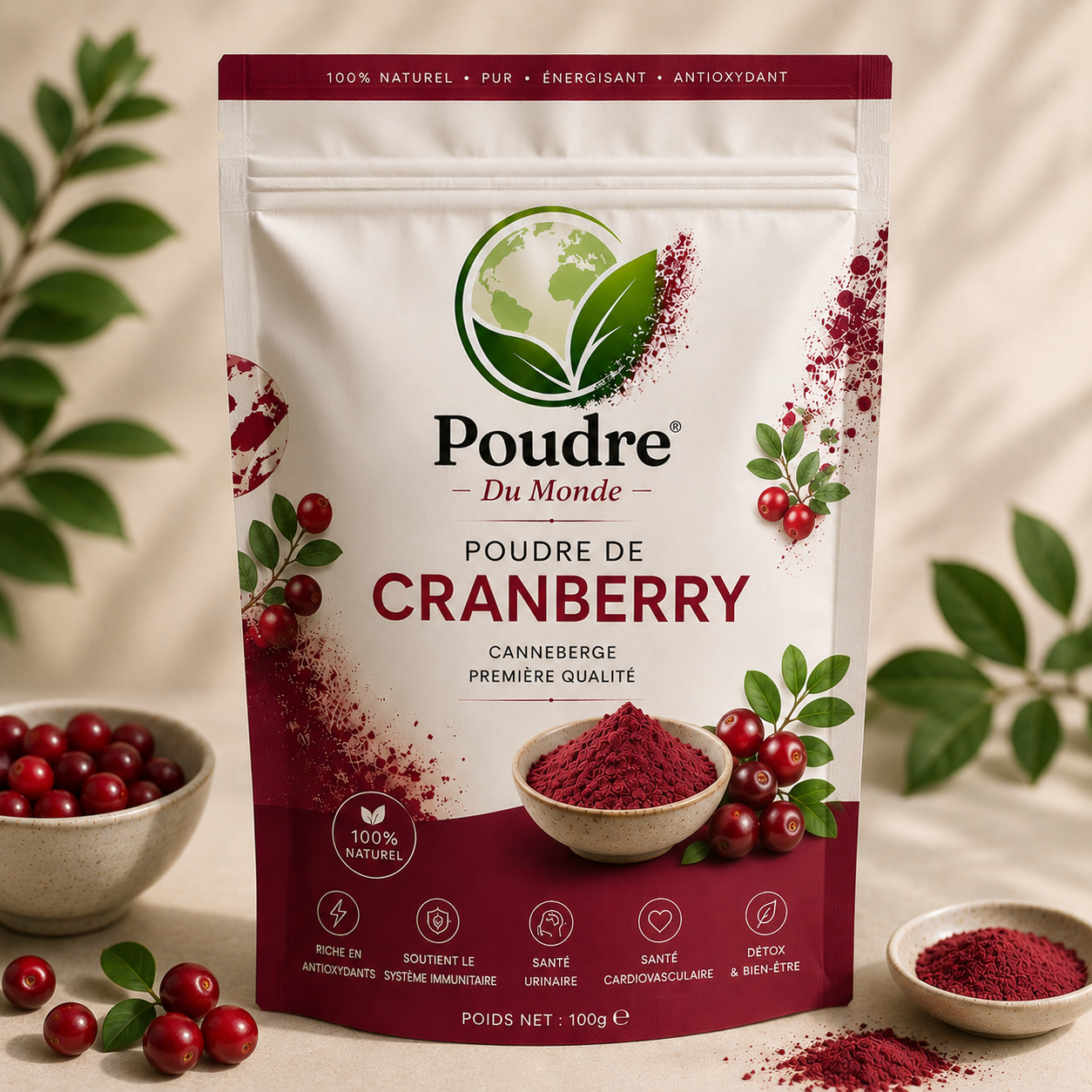 Poudre de Cranberry 100g